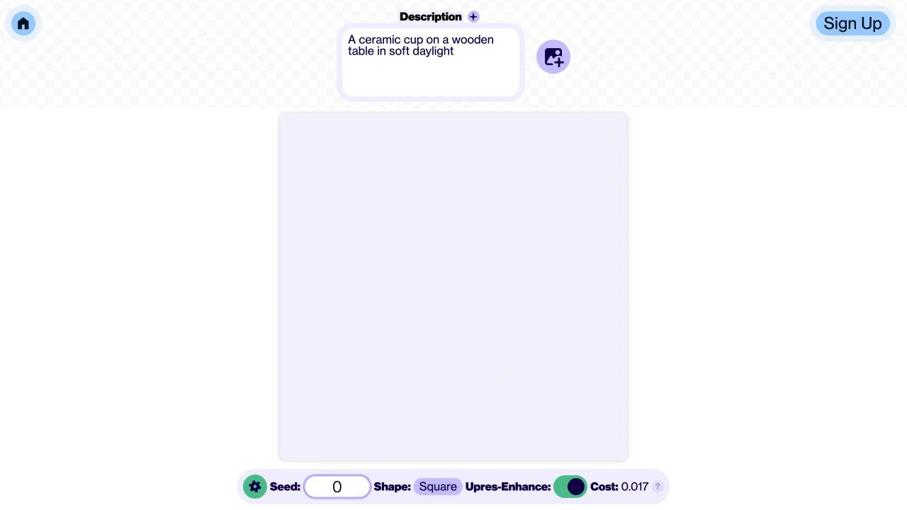 Artbreeder Composer 的描述输入和种子形状参数