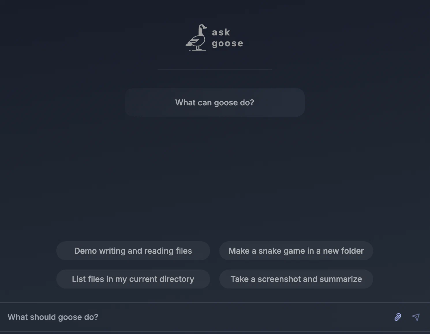 Goose 桌面教程中的任务输入框与示例任务